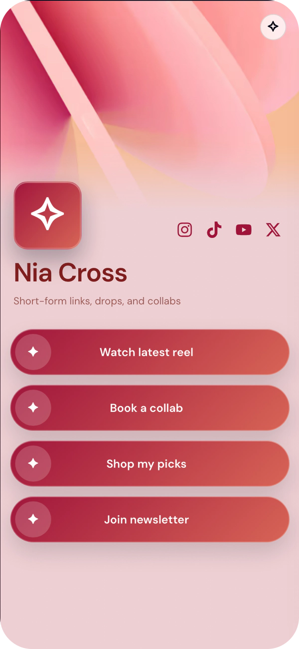Peach Ribbon template preview