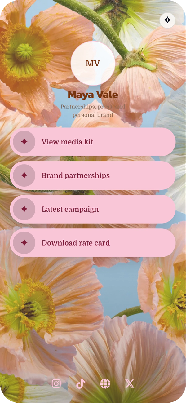 Meadow Poppy template preview